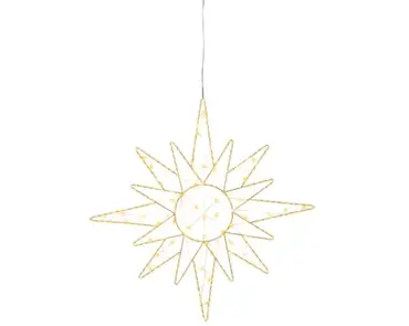 Lumineo microled starburst | 375 LED | 58 centimeter | goud/warm wit/klassiek warm - afbeelding 1