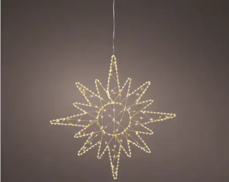Lumineo microled starburst | 375 LED | 58 centimeter | goud/warm wit/klassiek warm - afbeelding 2