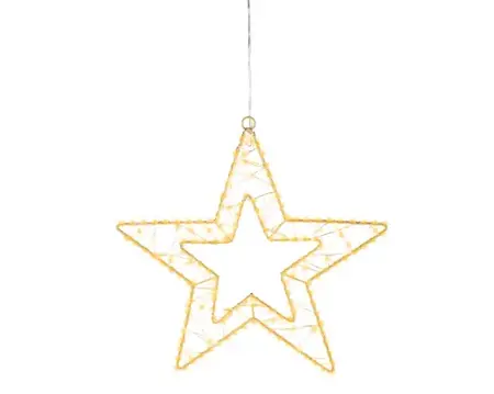 Lumineo microled ster | 238 LED | 38 centimeter | goud/warm wit/klassiek warm - afbeelding 1