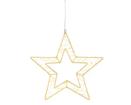 Lumineo microled ster | 360 LED | 58cm | goud/warm wit/klassiek warm - afbeelding 1