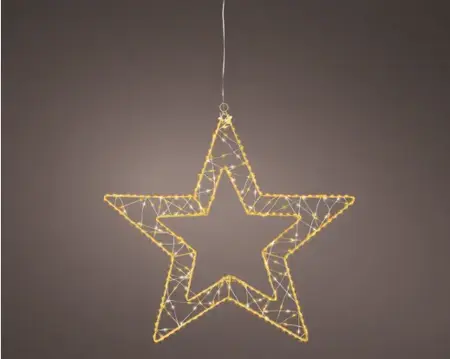 Lumineo microled ster | 360 LED | 58cm | goud/warm wit/klassiek warm - afbeelding 2