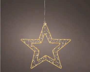 Lumineo microled ster | 360 LED | 58cm | goud/warm wit/klassiek warm - afbeelding 2
