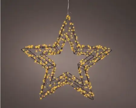 Lumineo microled ster | 500 LED | 38 centimeter | zwart/klassiek warm - afbeelding 3