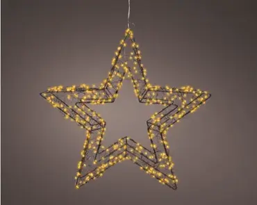 Lumineo microled ster | 500 LED | 38 centimeter | zwart/klassiek warm - afbeelding 3