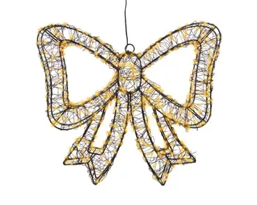 Lumineo microled strik | 38x34 centimeter | 500 LED | zwart/klassiek warm - afbeelding 2