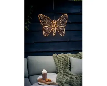 Lumineo Microled vlinder 98x77cm-760led warm wit/klassiek warm - afbeelding 4