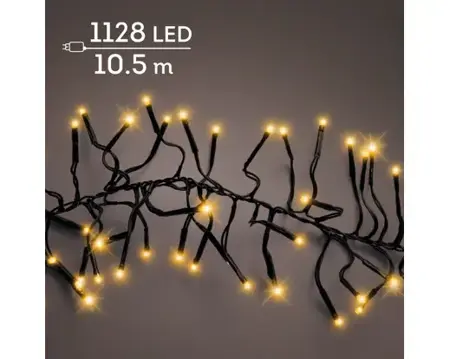 Lumnineo led Cluster twinkel | 10.5 meter | 1128 LED | klassiek warm - afbeelding 1