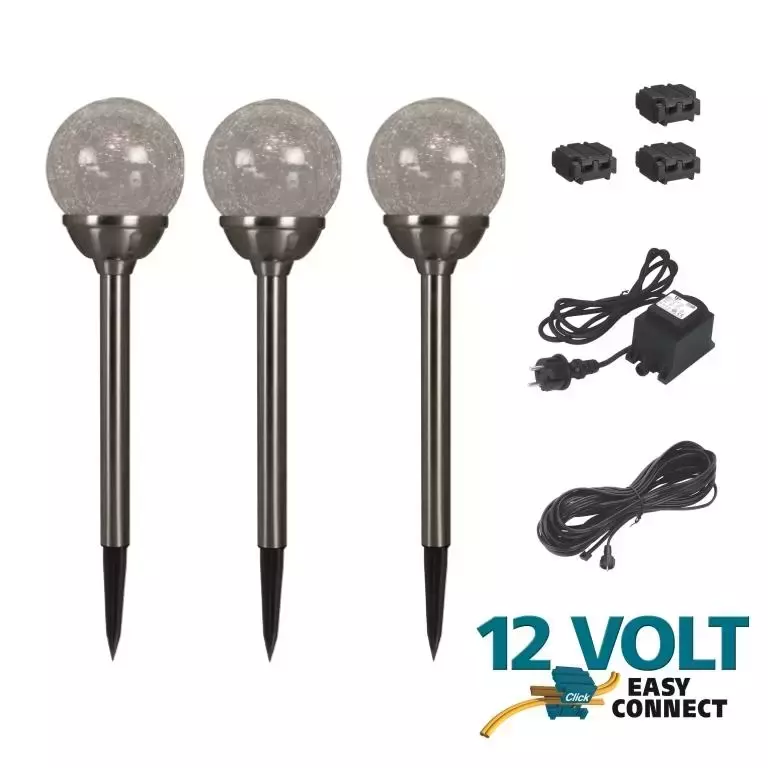 Luxform LED-buitenlampenset Zaragoza 12 V 3 st