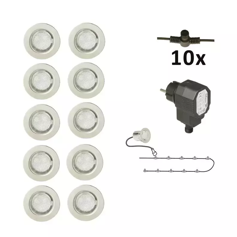 Luxform LED-spotlightset voor de tuin Calypso 12 V 10 st