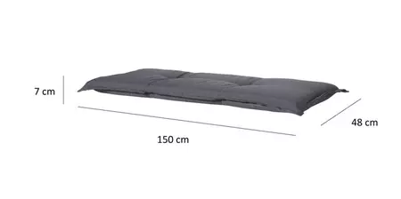 Madison Tuinbank kussen L150xB48cm - Panama Grijs