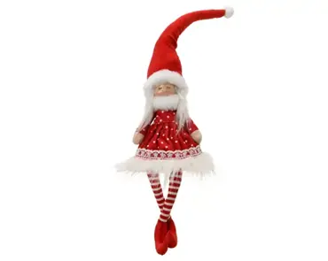 Meisje polyester 12x9x60cm rood/wit - afbeelding 1