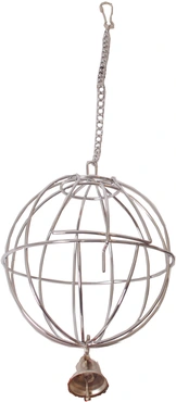 Metalen hooi/groenvoer bal+bel 8cm - afbeelding 4