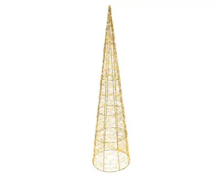 Micro LED cone d23h90cm-500l goud/warm wit/klassiek warm - afbeelding 2