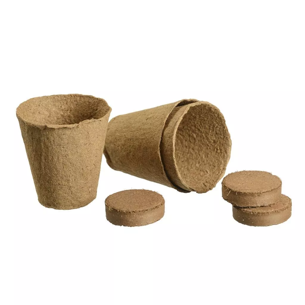 Nature Biopot met kweektablet 8cm - 3 stuks - Top Tuincentrum