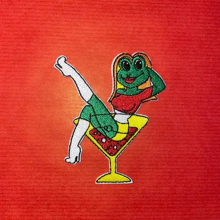 Oeteldonk embleem - Dame in cocktailglas - afbeelding 2