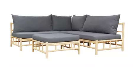 Outlet - Tuinset Vita Bamboo Chaise-Lounge - Naturel