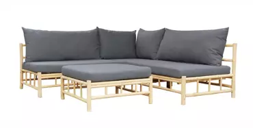 Outlet - Tuinset Vita Bamboo Chaise-Lounge - Naturel