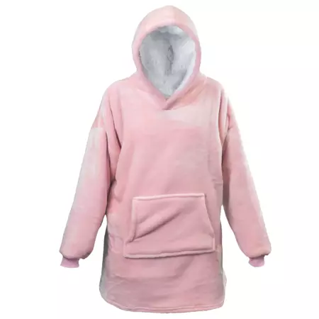 Oversized fleece hoodie oudroze