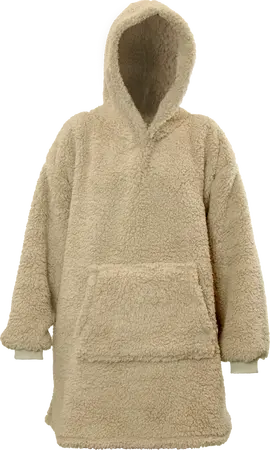Oversized teddy hoodie chateau grijs