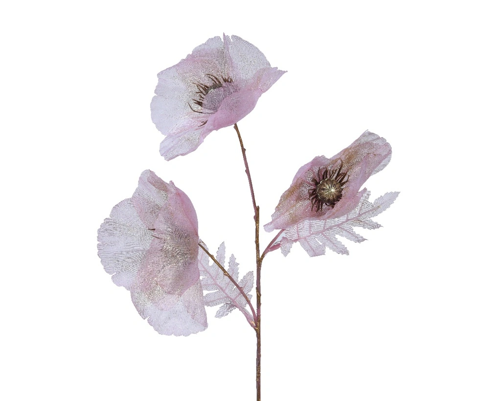 Papaver polyester l13b19h76cm prz