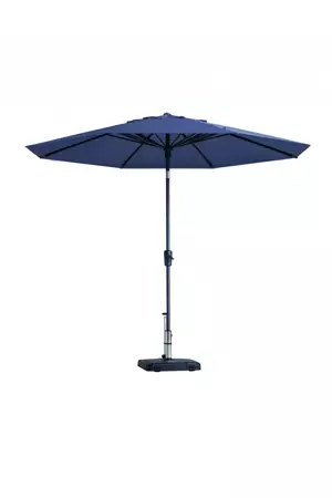 Parasol Paros II Rond Ø3m met kniksysteem - Saffier Blauw - afbeelding 1