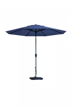 Parasol Paros II Rond Ø3m met kniksysteem - Saffier Blauw - afbeelding 1