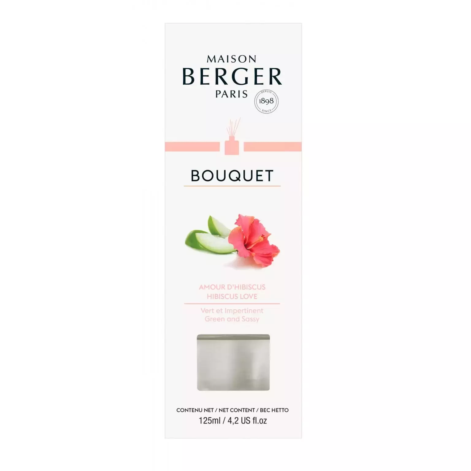 Parfumverspreider met sticks Cube 125ml Hibiscus Love