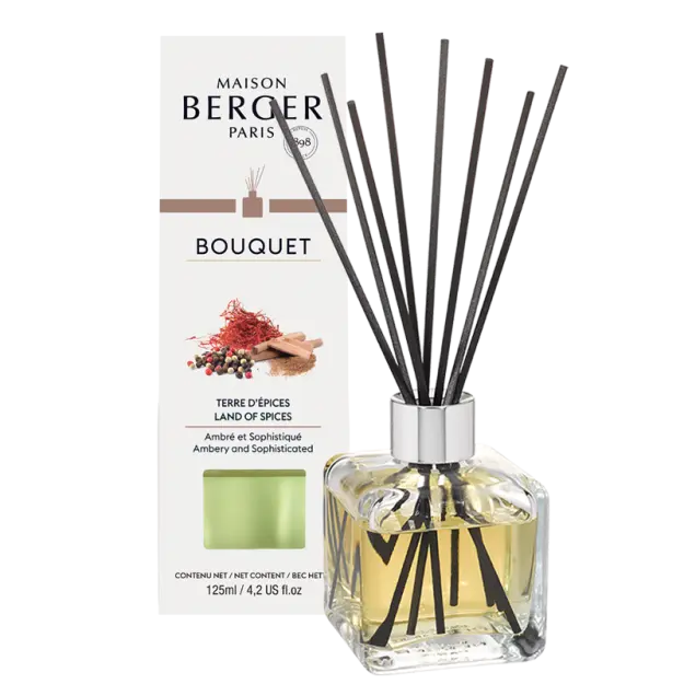 Parfumverspreider met sticks cube 125ml Terre