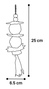 Parkietenspeelgoed cas 25cm bruin - afbeelding 3