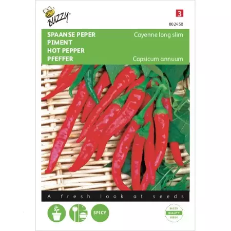 Spaanse Peper Cayenne long slim - afbeelding 1