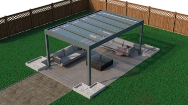 Pinela glas vrijstaand 3124mmx3000mm - afbeelding 2