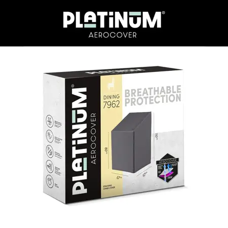 Platinum Aerocover Stapelbare-stoelhoes 67x67xH80/110cm - afbeelding 4