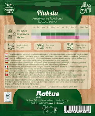 Pluksla amerikaanse roodrand per 11m - afbeelding 2