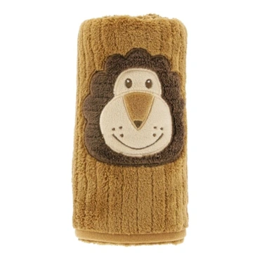 Plush deken finn 90x75cm leeuw