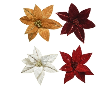 Poinsettia Fluweel 32x5cm - afbeelding 5