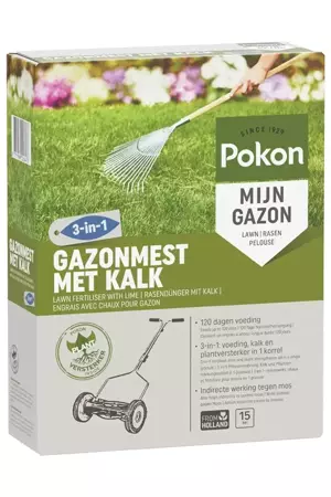 Pokon Gazonmest + kalk 3-in1 / 15m2 - afbeelding 2