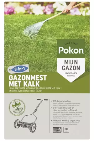 Pokon Gazonmest + kalk 3-in1 / 30m2 - afbeelding 1