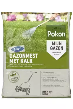 Pokon Gazonmest met kalk 3-in1 / 125m2 - afbeelding 1