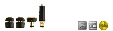 Polet Sproeilans brass regelbaar + set softtouch blister