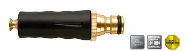 Polet sproeilans brass regelbaar softtouch blister