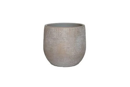 Pot kobe d14h12cm zand/beige