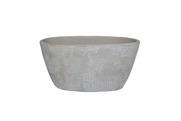 Pot kobe ovaal 29x15x14cm zand/beige