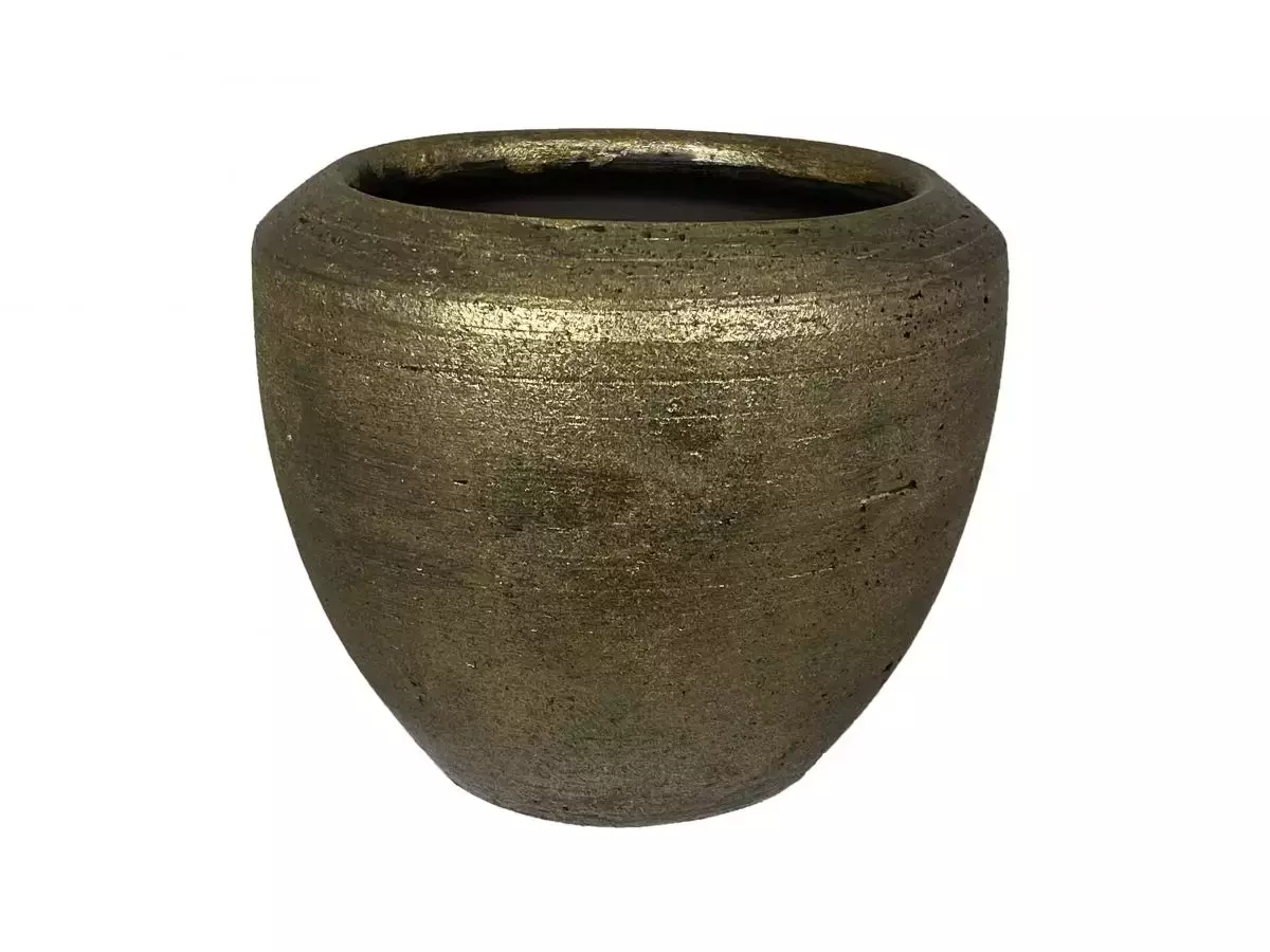 HS Potterie pot kos goud maat in cm: 13 x 15