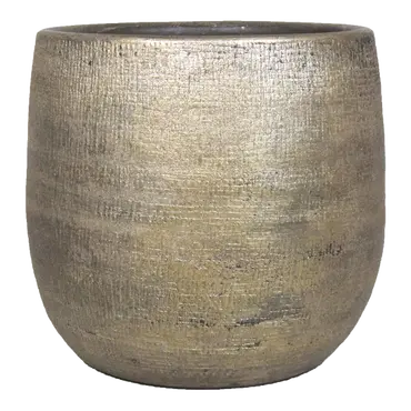 Pot mira d16h14cm industrieel goud