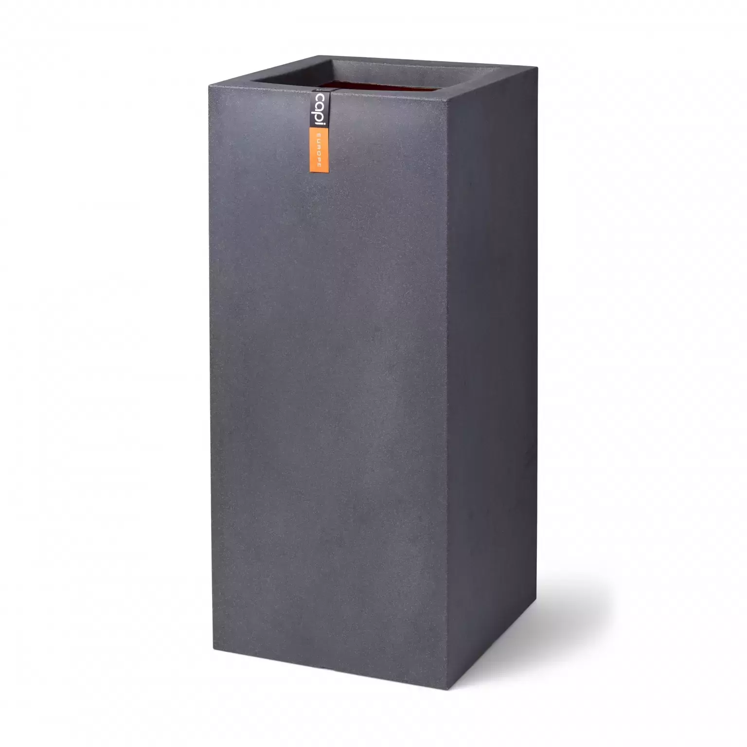 Pot rechthoek Smooth NL 36x36x79cm - Donkergrijs