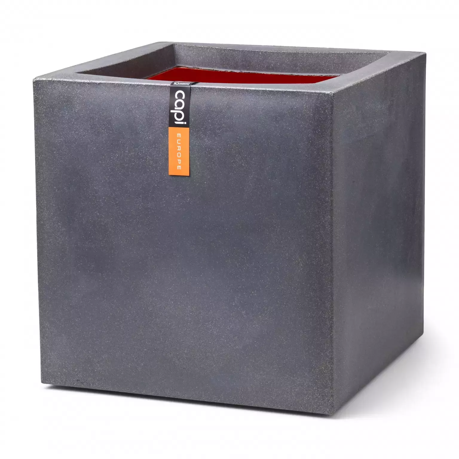 Capi Europe - Bloempot vierkant Smooth NL - 40x40x40 - Donkergrijs - Voor binnen en buiten - KDG903