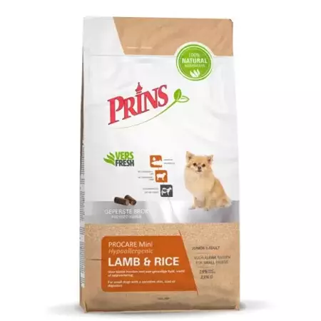 Prins hondenvoer ProCare Mini Lamb & Rice Hypoallergic 3 kg