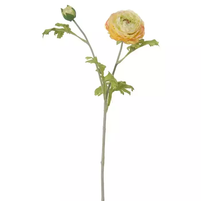 Kunstbloem Ranonkel 58cm - Geel