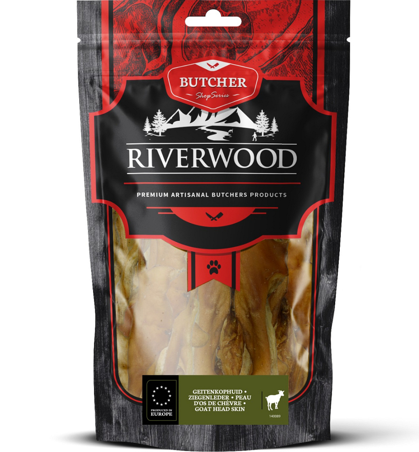 Riverwood Hondensnack geit huid 150g