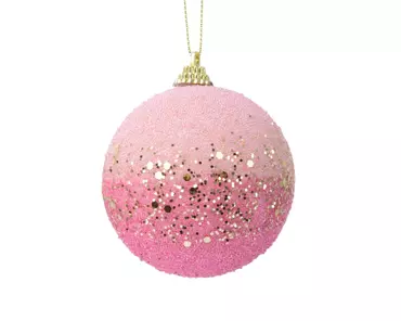 Roze foam kerstbal